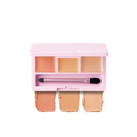 DAISY DOLL by MARY QUANT Concealer Palette R-02 Light Beige With Your Own Correction Color, High Coverage, Sheer Skin Cover, Multicolor Palette, Bear Stains Acne, Red, Beige, Concealer