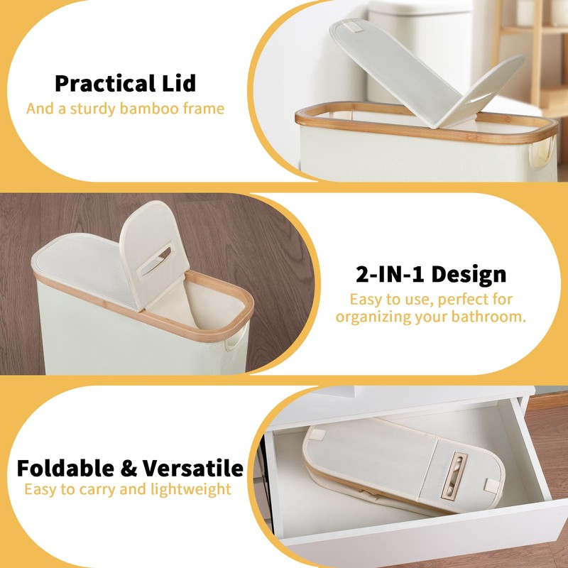 efluky Toilet Paper Storage and Holder 2 in 1, Toilet