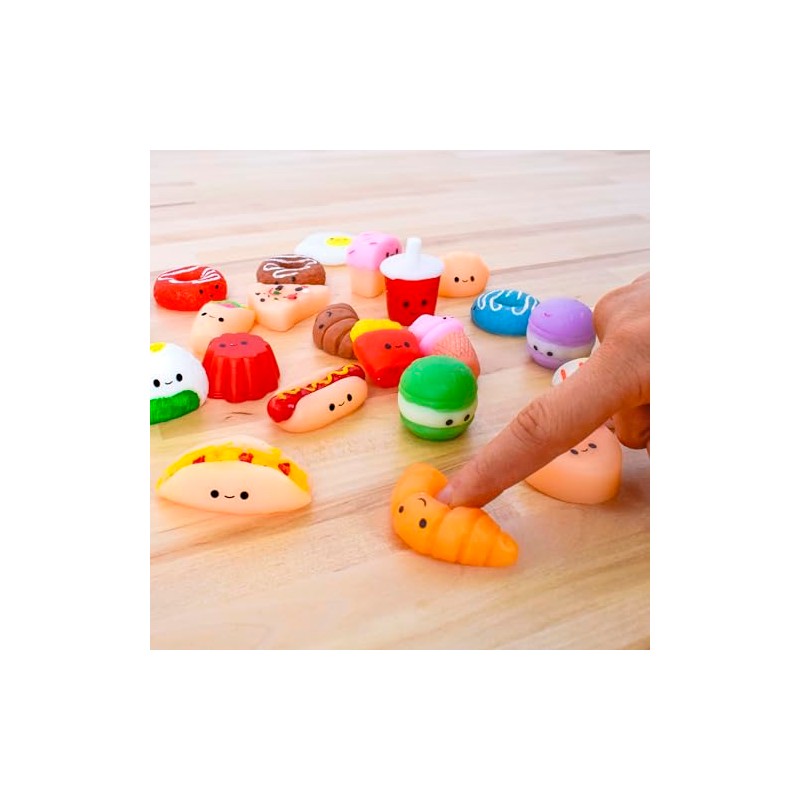 Mini Food Mochi Squishies - 24 Piece Fidget Toys with
