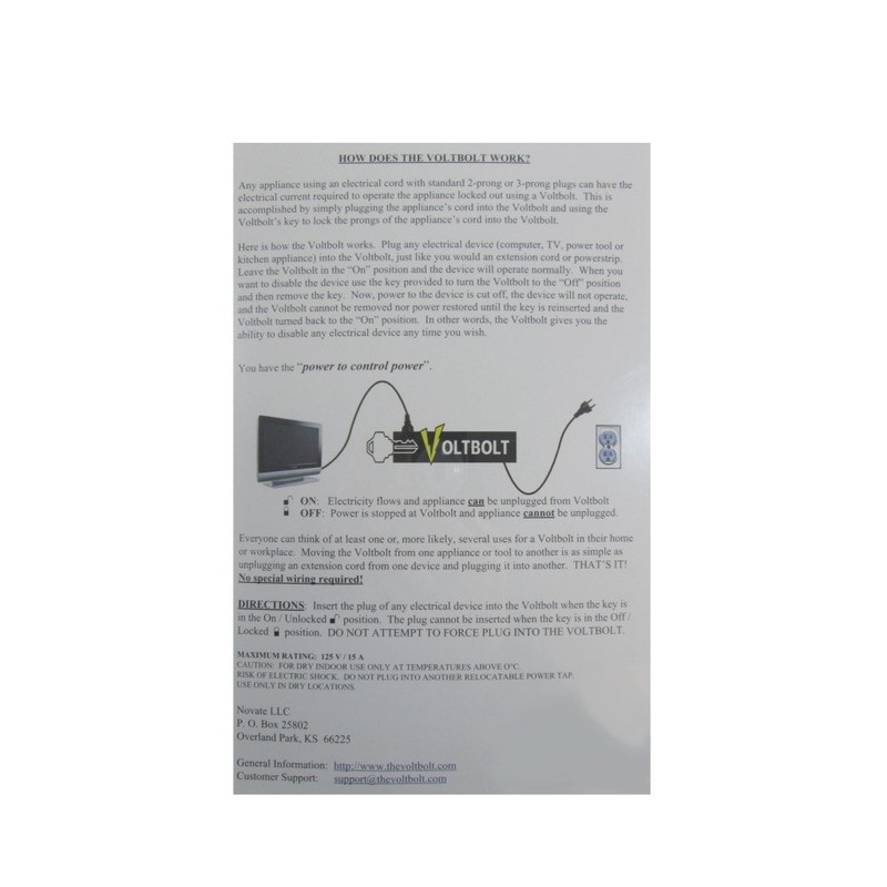 VoltBolt Power Plug Lock-out - The Power to Control Power