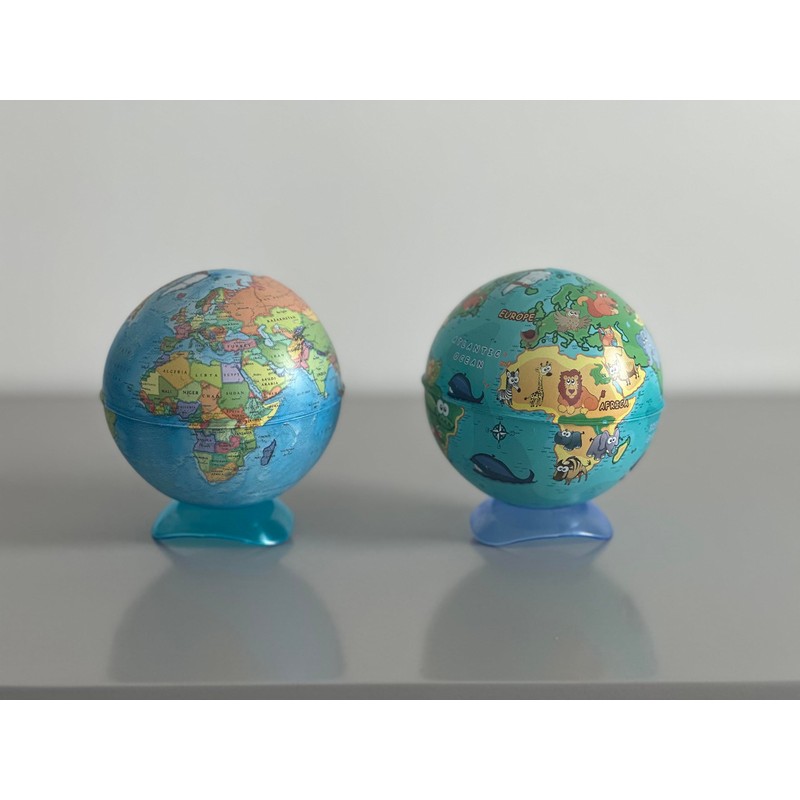 EXERZ 10CM Mini Globe (Political Map), with Pencil Sharpener build