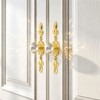 POZEAN 6 Pack Silver Cabinet Knobs, 4.5 Inch Gold Crystal