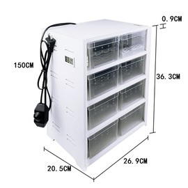 Large Acrylic Feeding Box Reptile Breeding Tank Spider Turtle Cage Lizard Cage Pet Feeding Box Top Black