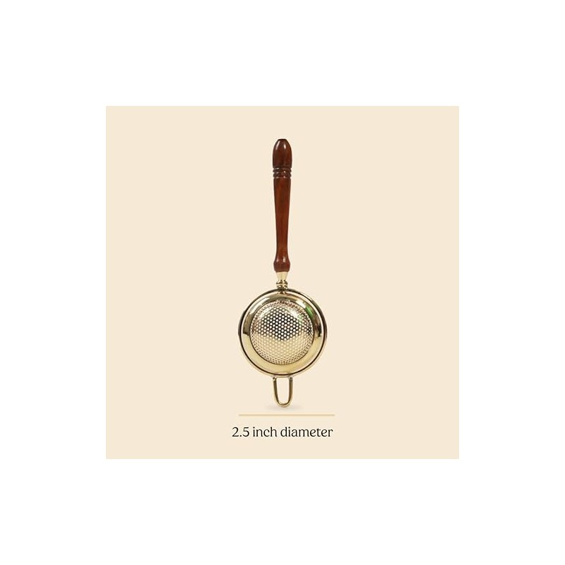 Yuktha Eternals | Medium Brass Strainer | Ideal for 2
