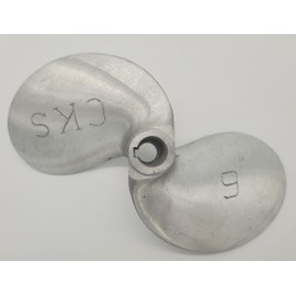 SANAR Aluminum Propeller for Longtail Mud Motor Long Tail Boat - Keyed Tapered Shaft (9.0")