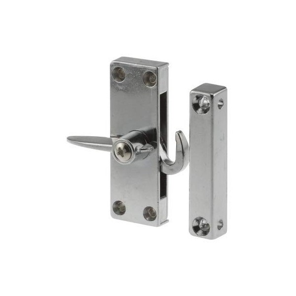 C.R. LAURENCE A103 CRL Chrome Sliding Screen Door Latch and Strike with 2-1/4" Screw Holes
