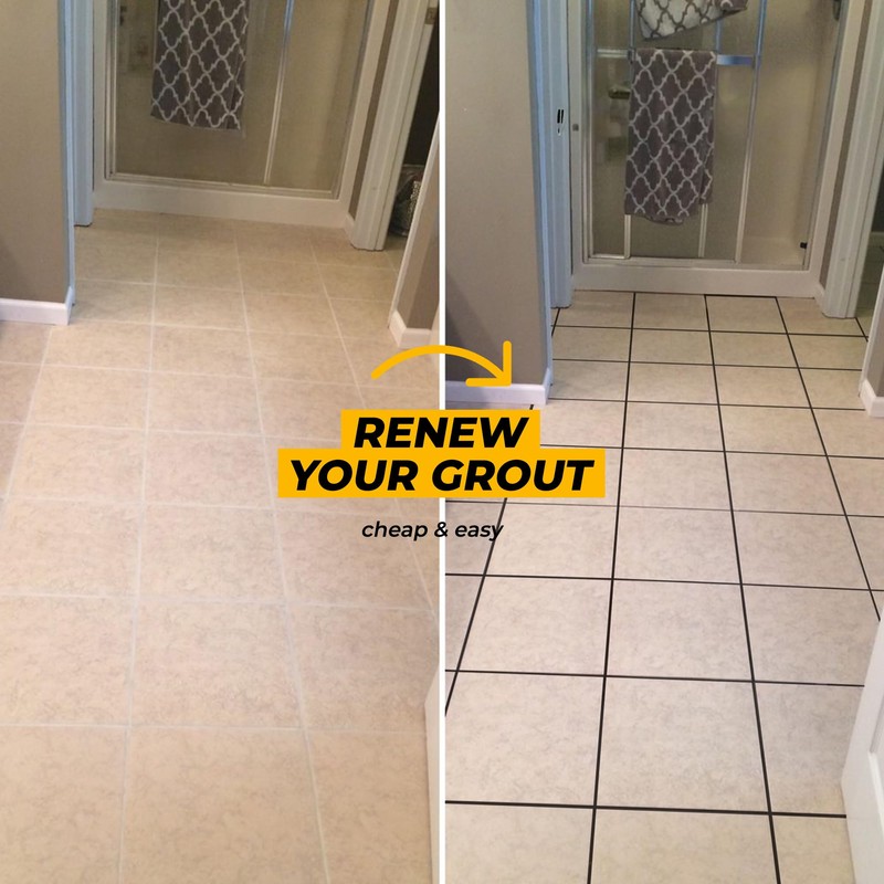 Pentausa Premixed Acrylic Sanded Tile Grout Repair Kit - Ready