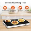 CHEFJOY Electric Warming Tray, Food Warmer w/Large Hot Plates &