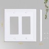 Kisrvopn Metal Outlet Covers Wall Plates, White Beadboard Switch Plate