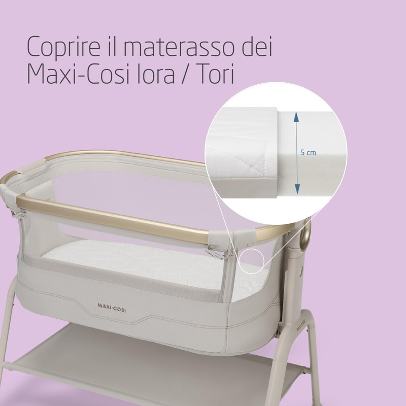 Maxi-Cosi Iora Lenzuolini Impermeabili, Biancheria da Letto per Lettino, Coprimaterasso
