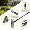 Bow Rake , 2-in-1 77in Metal Garden Lawn Rake for