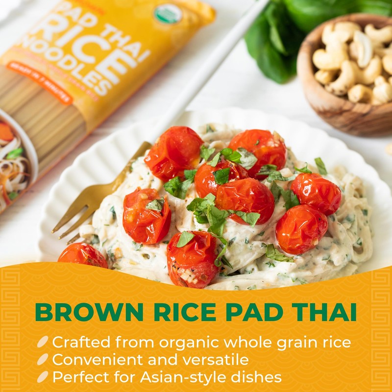 Lotus Foods Organic Brown Rice Pad Thai Noodles, Vegan -