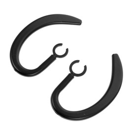 IWOWHERO 2pcs Rotation Ear Hooks for Earpiece Lost Ear Hook Clips Earbud Holders for Secure Fit for Jogging and Exercise Durable Rubber Design Black