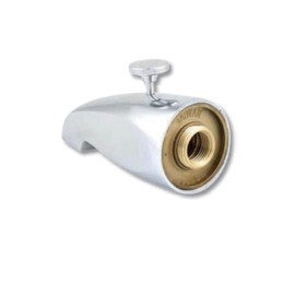 Wholesale Maintenance Supply Brass Diverter Tub Spout, Chrome Plated - For 1/2" Or 3/4" Pipe Thread - 5-1/4" Length - Die-Cast Brass