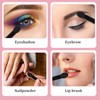 50pcs Eyeshadow Applicators Black Double-side Eye Shadow Brushes Short Sponge