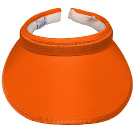 Glove It Women's Solid Visor - Ladies Visor Hat. Golf Visor with Clip, UV Protection for Running, Tennis, Beach Orange