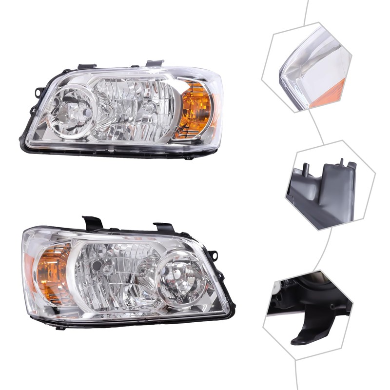 Fronimo Headlight Set Compatible with Toyota Highlander 2004 2005 2006