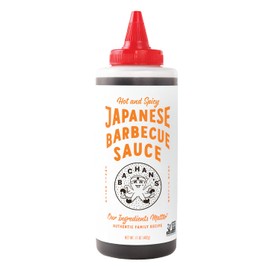 Bachan's - Hot and Spicy Japanese Barbecue Sauce, 16 Ounces. Small Batch, Non GMO, No Preservatives, Vegan and BPA free. Condiment for Wings, Chicken, Beef, Pork, Seafood, Noodle Recipes, and More.