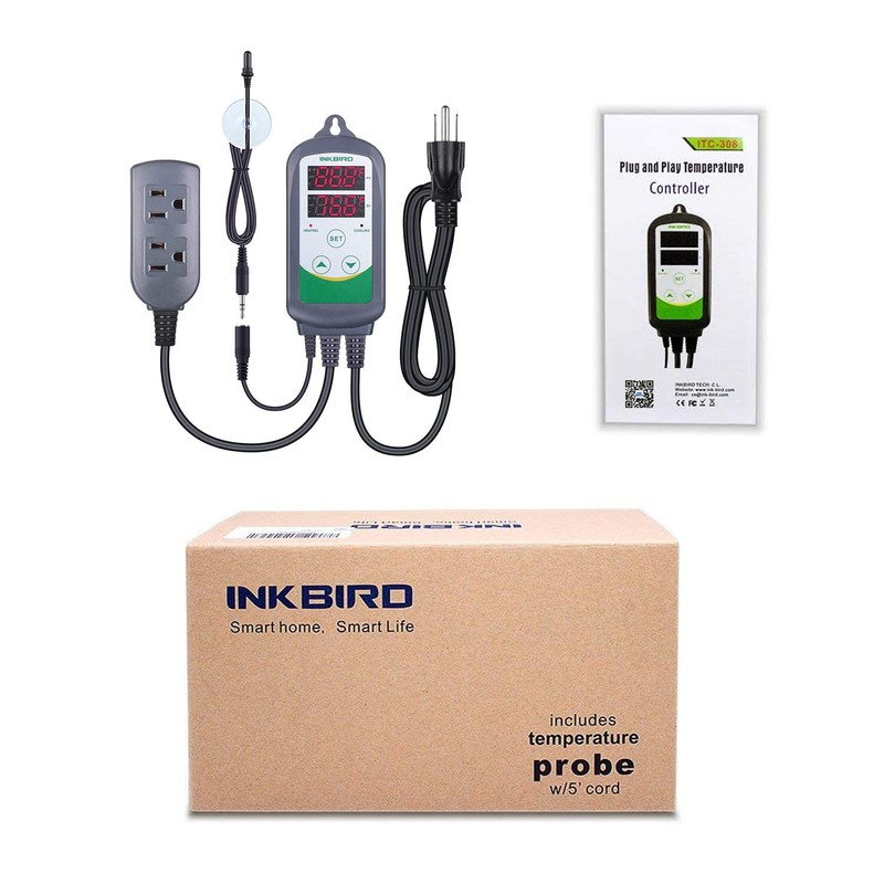 Inkbird ITC-308S Aquarium Heating and Cooling Dual Stage Temperature Controller