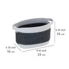 WENKO Bea M Felt Basket with Two White Handles, Made