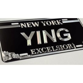 Diamond Etched Products Custom New York NY State Excelsior Car Tag Diamond Etched White License Plate