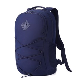 WANDF 15.6-Inch Laptop Backpack for Women Men Airline Approved Water Resistant Lightweight Travel Bag Casual Backpack for Weekender Business with Whistle Buckle & Elastic Strap (Navy Blue)