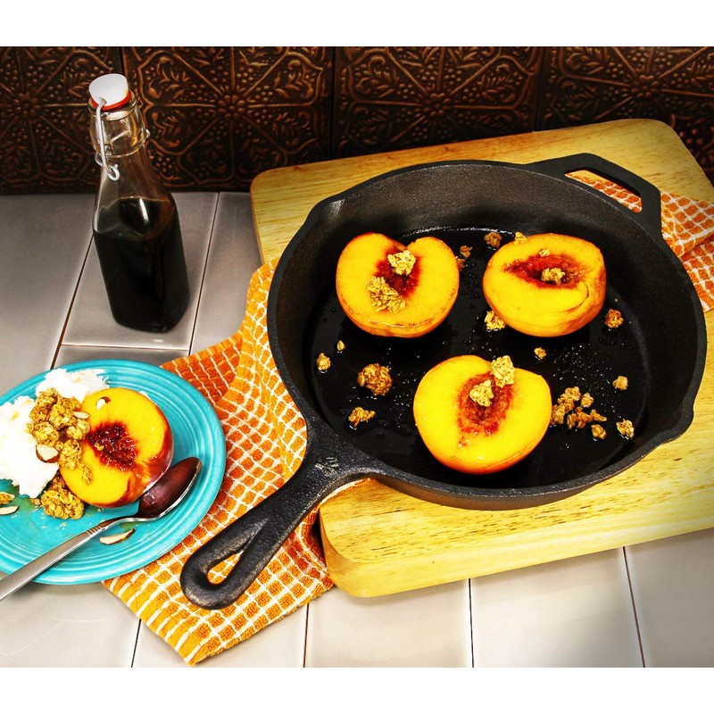 Backcountry Cast Iron Skillet(10 Inch Medium Frying Pan + Cloth