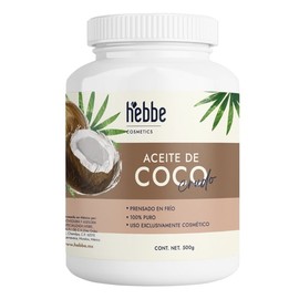 Aceite de Coco Hebbe Cosmetics Extra Virgen Prensado En Frío 500g