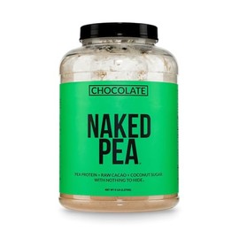 NAKED Nutrition Chocolate Pea Protein Isolate - 5Lb Bulk, NSF Certified, Plant Based, Vegetarian & Vegan Protein. Easy to Digest, Non-GMO, Gluten Free