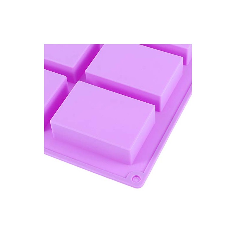KINJOEK - Moldes de silicona para jabón (6 unidades, 36