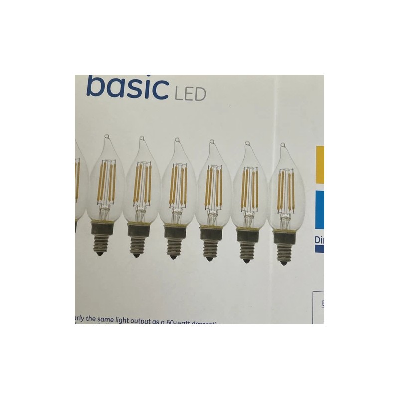 GE Basic 5W Candelabra Base CAC LED Soft White Dimmable
