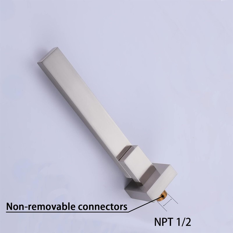 DEOLER Brushed Nickel Tub Spout, 180° Rotation Bathroom Folding Spout