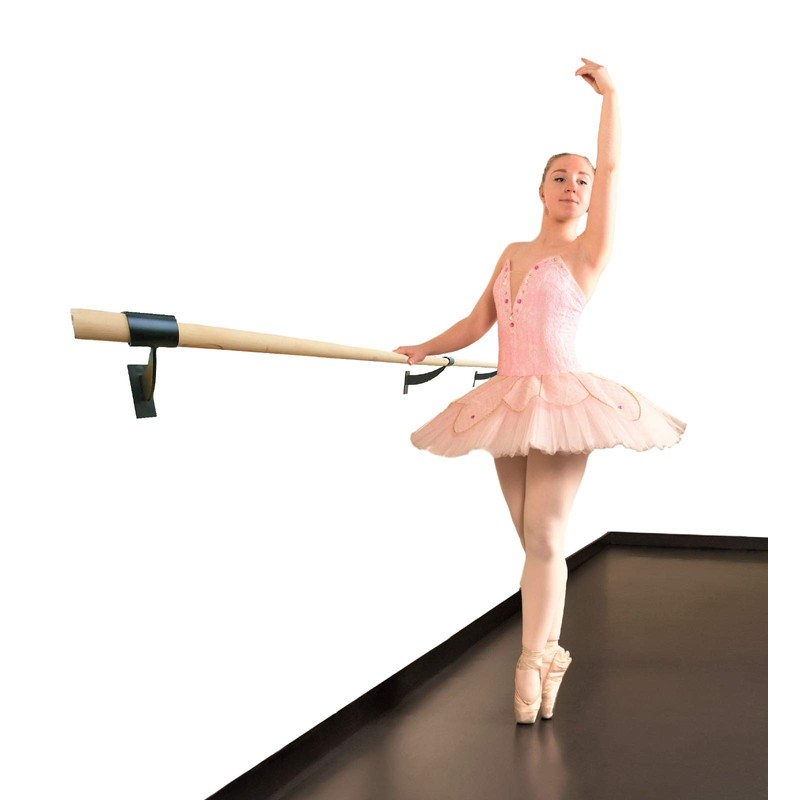 Pro-Gymnastics Ballet Barre 6 FT Long Single Bar Black 2.0”