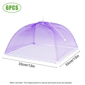 Fruit Net Against Fruit Flies, Pack of 6 Fly Covers Fruit, Fruit Flies Protection, Protects Against Flies, Bugs and Mosquitoes, Suitable for Food, Barbecues, Buffets, Camping, Picnics