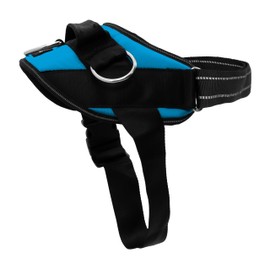 ShawnCo Essential Dog Harness, No-Pull Pet Vest with 3 Leash Clips, No Choke, Reflective, Adjustable and Padded, for Easy Walking and Training for Small, Medium and Large Dogs (Oceanic Blue, L)