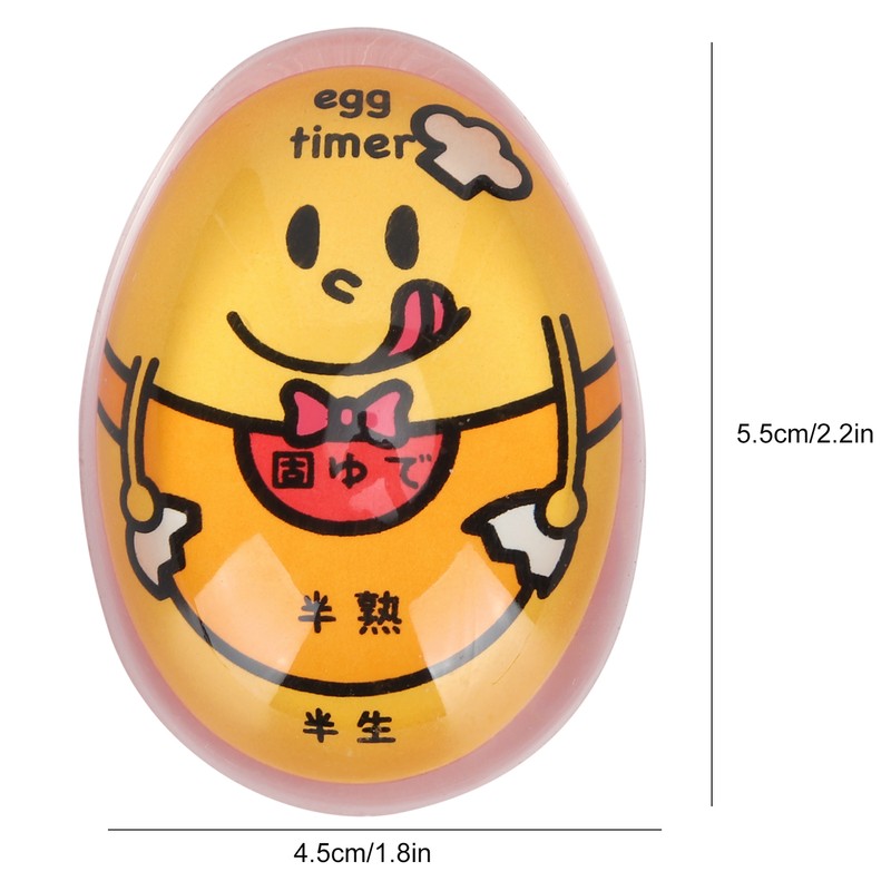2Pcs Eggtimer Color Changing Resin Kitchen Timer for SoftBoiled Boiled