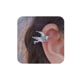 Aneneiceera Vintage Peace Dove Ear Cuff Earrings Silver Swallow Cuff Wrap Earrings Small Dove Cuff Cartilage Earrings Boho Bird Earcuff Earrings Minimalist No Piercing Earrings Jewelry for Women