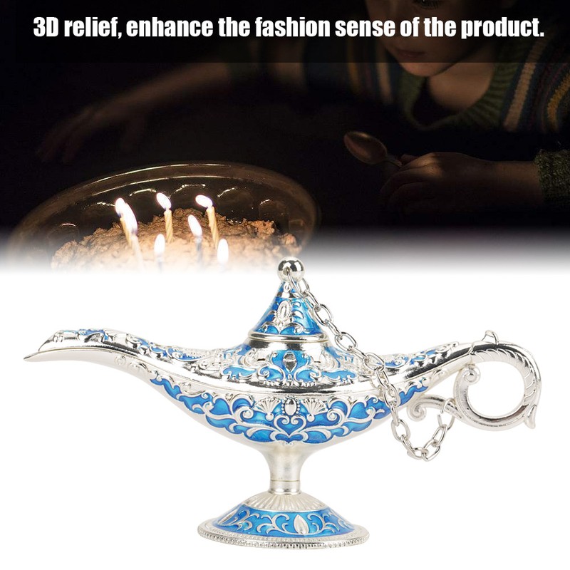 Metal Carved Hollow Legend Lamp Hollow Aladdin Magic Genie Light