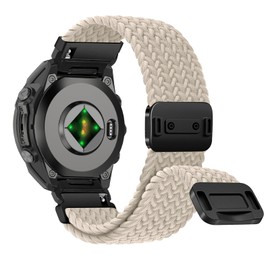 RosMank 26 mm Quickfit Braided Bracelet Compatible with Garmin Fenix ​​​8 AMOLED 51 mm/7X Pro/7X/6X Pro/6X, Nylon Replacement Strap for Enduro 3/Descent Mk3i/Instinct 2X/Tactix 7/Quatix 7X, Nylon, No