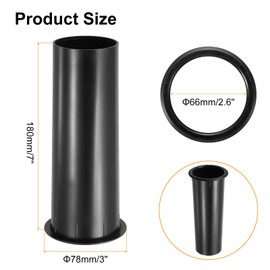 MECCANIXITY 5 Pcs Speaker Cabinet Port Tube, 2.6 x 7 Inch Speaker Port Tube for Bass-Reflex, Bass Woofer, DIY Speaker Projects, Bass Enhancement