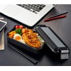 OSK BL-37DE Lunch Box with Cooler Case, Black