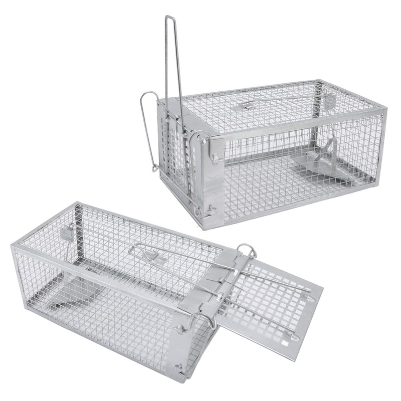 Iron Rat Mouse Trap Cage Single Door Live Animal Trap