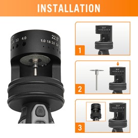 CAMPFIRE Tungsten Electrode Sharpener Grinder Head with Dust Cover, Tungsten Sharpener with Cut Off Slot, 3 size 6 Angles, Dust Housing, Diamond Wheels And 2 Connecting Rods