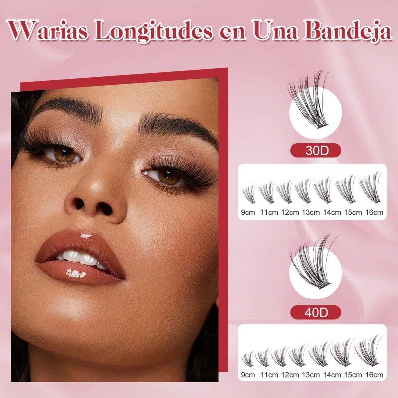 Lynora Pestañas Postizas 280 Diy Extensiones 30d+40d 10~14mm