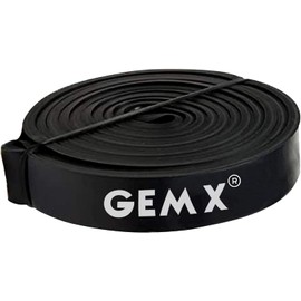 GEMX Resistance Bands, Skin Friendly, Pull Up Assist Bands for Cross Fit, Stretching, Powerlifting, Home Gym, Latex Durable Fitness Exercise Bands for Men and Women (Black)