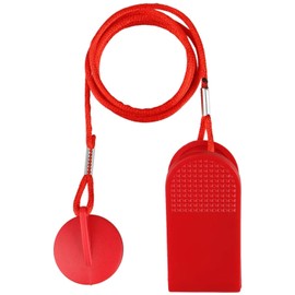Treadmill Safety Key, Universal Treadmill Magnetic Safety Lock Magnetic Safety Switch for Treadmills Emergency Stop Accessories for Most Treadmills Red 3.1 cm Key