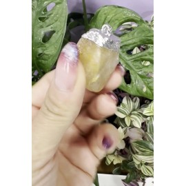 Wholesale Lot 12 Pcs Natural Golden Healer Crystal Pendant Healing Energy