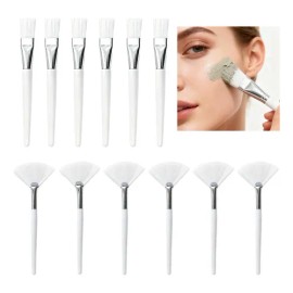 12 Pzs Brochas Mascarillas Faciales Serum Acido Spa Blanco                                                                                            