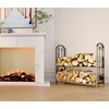 Fire Beauty Fireplace Firewood Log Rack 5-Piece Storage Logs Holder