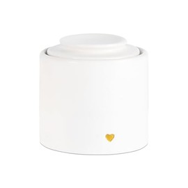Ceramic Pet Urn for Cats and Dogs, Memorial Ashes Keepsake Box, Pet Cremation Urn, Pet Remembrance Container (White, Size S: 400ml/weight of pet alive 9-20lbs (4-9kgs))